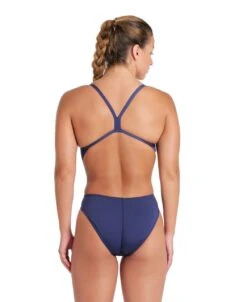 Maillot De Bain Arena Femme Team Dos Challenge Uni Bleu Marine Et Blanc -Maillots Bain Boutique 004766 750 womens team swimsuit challenge solid 002 o