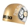 Bonnet Silicone De Natation Arena Poolish Moulded Disc Record Gold
