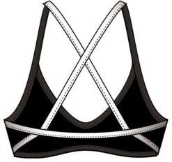 Haut De Maillot De Bain Femme Diana Twin Brassière Noir -Maillots Bain Boutique 3104010808bck
