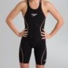 Combinaison De Natation Femme Speedo Lzr Intent Kneeskin Dos Ouvert Black / Gold 974D168