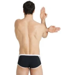 Maillot De Bain Arena Homme Arena ICONS Black White -Maillots Bain Boutique arena icons solid swim low waist short black white 6 1251074