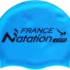 Bonnet Silicone De Natation France Natation Bleu Ciel -Maillots Bain Boutique cyan