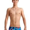 Maillot De Bain Funky Trunks Garçon Block Rock Bleu -Maillots Bain Boutique ft32b block rock 0811