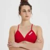 Haut Maillot De Bain Femme Arena Team Uni Rouge -Maillots Bain Boutique haut rouge face