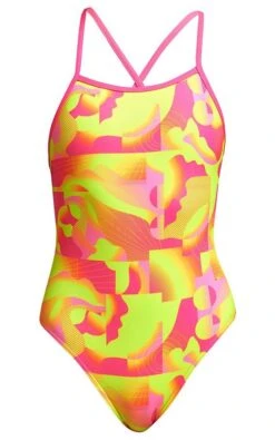 Maillot De Bain Funkita Fille Tie Me Tight - Pinged Pink -Maillots Bain Boutique pinged pink girls3