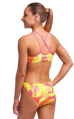 Maillot De Bain Funkita 2 Pièces Fille Criss Cross - Pinged Pink -Maillots Bain Boutique pinged pink girls 2p 2