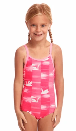 Maillot De Bain Funkita Enfant Fille Swan Lake Rose