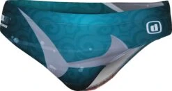Maillot De Bain Homme Zerod Brief Ravenman Shark Vert